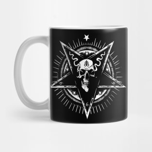 Pentagram Skull Mug